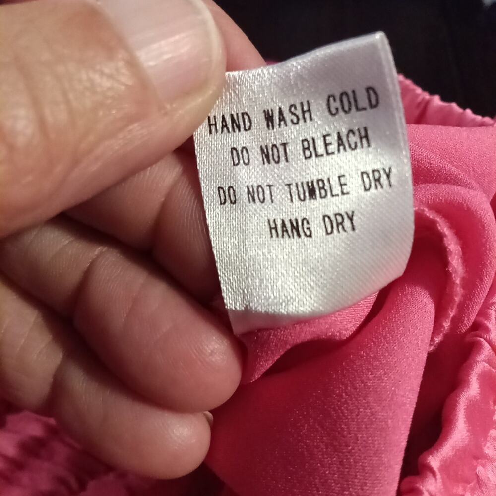 Day + Moon Elegant Hot Pink Ruffle Skirt/skort Small elastic waist with tie - Picture 5 of 6